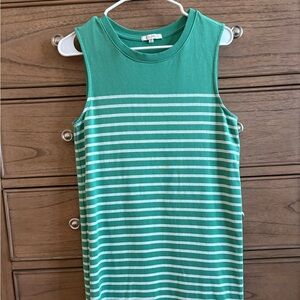 ZSupply Green Striped Sleeveless dress